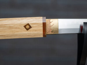 Katana T10 Jasny Jesion Shirasaya | 62 HRC | Róg Bawoli | Blade Vision