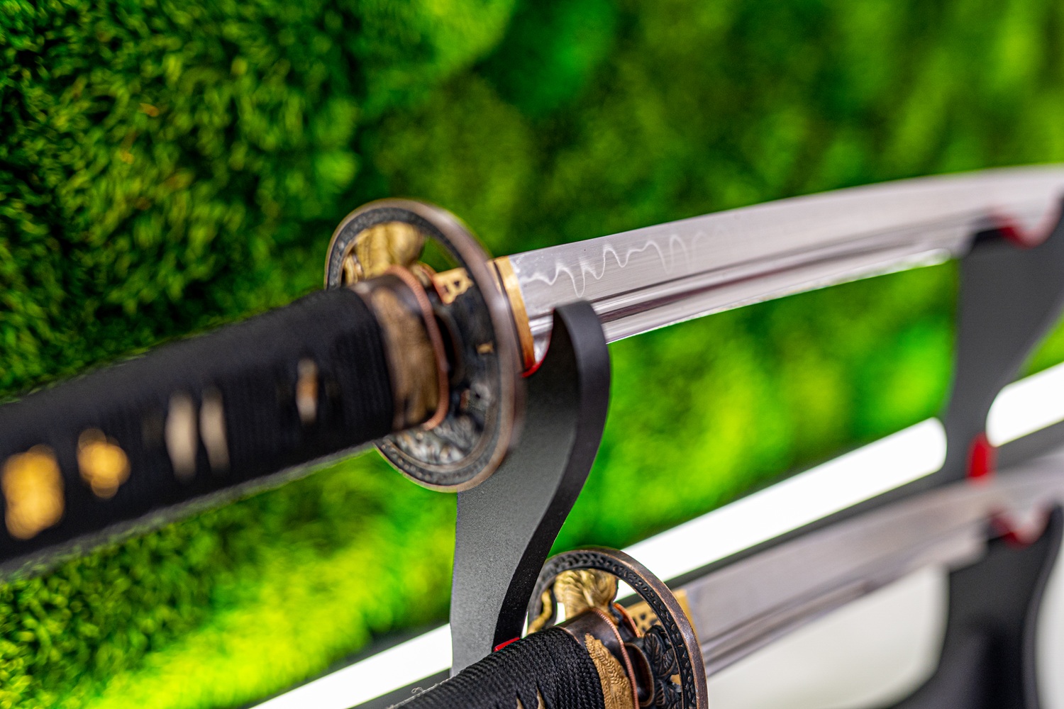 Zestaw Samurajski T10: Wakizashi + Tanto | Surowe Drewno & Hartowana Stal w Glinie 62 Hrc - obrazek 3